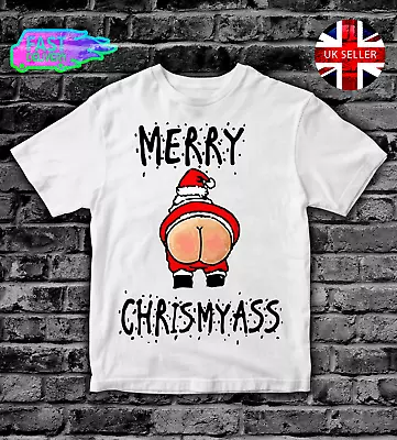 Buy SANTA KISS MY FUNNY Kids T-Shirt Top Boys Girls ADULTS MENS T SHIRT CHRISTMAS • 9.99£