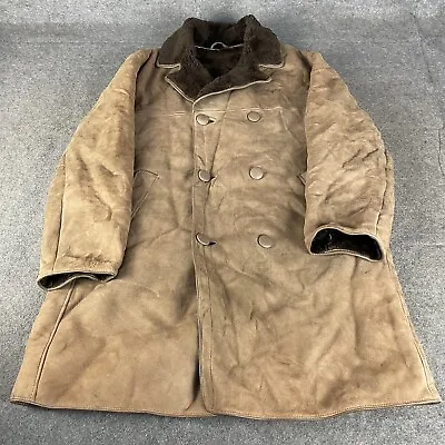 Buy VINTAGE Morlands Sheepskin Jacket Mens Medium Brown Coat Leather Shearling Vtg • 9.99£