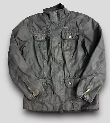 Buy Barbour Utility Wax Jacket Ladies UK 10 Black • 29.95£