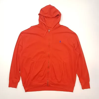 Buy Polo Ralph Lauren Hoodie 2XB Big Men Full Zip Red Jumper Sweatshirt IMMACULATE • 45£