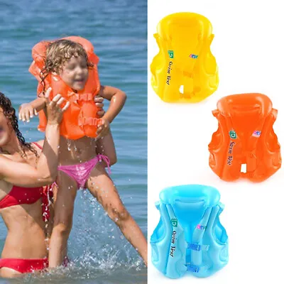 Buy Kid Inflatable Swimming Floating Vest Children Swim Aid Life Safety Jacket • 4.99£