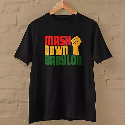 Buy MASH DOWN BABYLON T-SHIRT (Reggae Dub Roots Marley Ska Trojan Music Carnival) • 14.99£