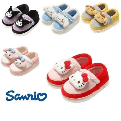 Buy UK Sanrio Slippers Hello Kitty Plush Shoes Kuromi My Melody Home Cotton Slipper& • 21.60£