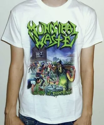 Buy MUNICIPAL WASTE - The Art Of Partying  [WHITE]  - T-Shirt / Size XL • 16.28£