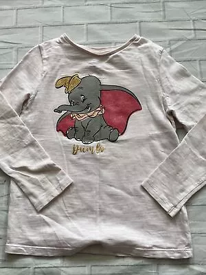Buy Kids Dumbo Tshirt Top Pink Long Sleeve 6-7 Years • 7£