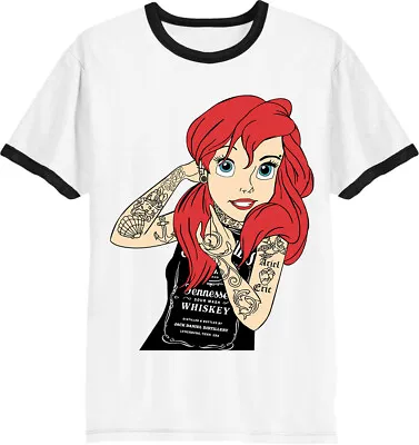 Buy Rock Little Mermaid Alterntive Princess Tattooed Punk Mens T-Shirt • 11.95£