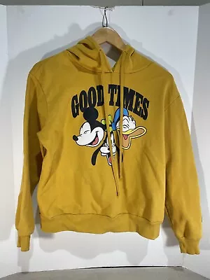 Buy Womens Licensed Mickey, Goofy And Donald Duck Good Times Hoodie Size XL • 19.21£