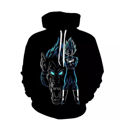 Buy Kids Vegeta DBZ Gorilla Coat Sweater Hoodie Sweatshirt Jumper For Boy Age 4Y-13Y • 22.99£