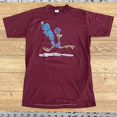 Buy Vintage 1966 Road Runner Looney Tunes Single Stitch T Shirt Red Soffe Athletic • 28.94£