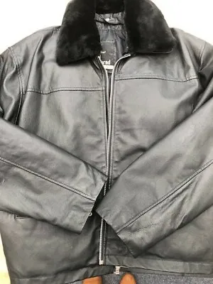 Buy Ladies  Retro/ Vintage Original 80s/90s  Leather Jacket  With Faux Fur  Large • 49.99£