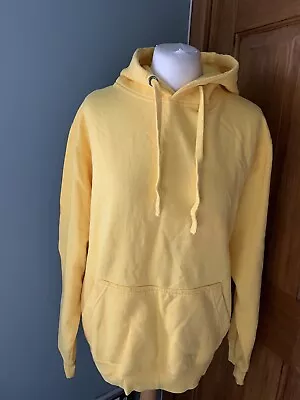 Buy FDM Unisex Yellow Hooded Sweatshirt / Hoodie Front Pouch Pockets Size • 9.99£