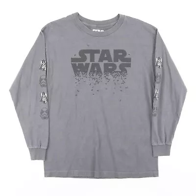 Buy STAR WARS Boys Grey Classic Long Sleeve T-Shirt XL • 7.99£