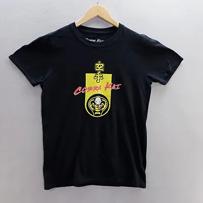 Buy Cobra Kai T Shirt Medium Black Yellow Graphic Print TV Show Sony Short Sleeve • 8.09£