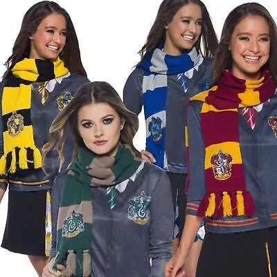 Buy Official Deluxe Harry Potter Hogwarts House Crest Scarf Fancy Dress • 6.99£