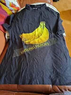 Buy Rare James And Nicolson Nintendo Unsung Heroes Banana Logo Large Black T Shirt  • 6.99£