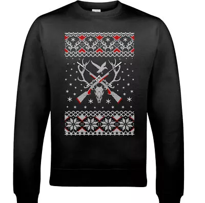 Buy CHRISTMAS HUNTING JUMPER Ugly Sweatshirt Funny Xmas Hunter Hunt Shotgun Huntmas • 20.99£
