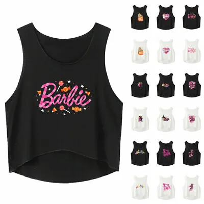Buy Women Barbie Ladies Pink T Shirts Summer Barbie Tee Logo Adult / Girls Vest SIZE • 9.06£