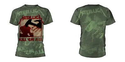 Buy Metallica 'Kill Em All' All Over Print Green' T Shirt - NEW • 24.99£