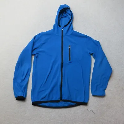 Buy DC Shoe USA Hoodie Mens Medium Blue Full Zip Fleece Hooded Pockets Skate • 20£