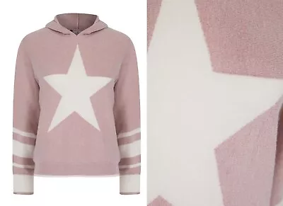 Buy Ladies S F&F Pink Star Print Hoody Lightweight Jumper Top Sizes 6 8 10 12 14 • 12.95£