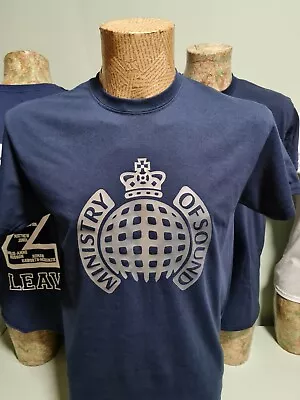 Buy Ministry Of Sound Tee T Shirt Navy / Silver Retro Legendary Nightclub • 13.99£