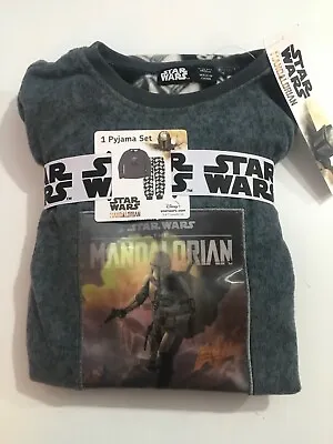 Buy Star Wars The Mandalorian Yoda Picture Changing Fleece Winter Pyjama Set Boys PJ • 16.99£