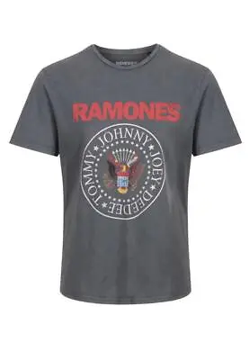 Buy Recovered Ramones Mens Crew Neck T-Shirts Cotton Short Sleeves Black Gift Top • 19.99£