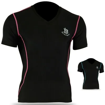 Buy Logic Ladies Women Base Layer Compression Sport Half Sleeve Yoga/Gym Top Armour • 9.95£