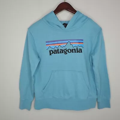Buy Patagonia Kids Youth Size Large Graphic Print Logo Spell Out Hoodie Sweatshirt • 15.72£