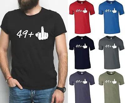 Buy 49+1 (middle Finger) 50th Birthday T-Shirt | Rude 50th Tshirt | Tee Gift • 13.15£