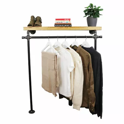 Buy Industrial Clothes Rail With Shelf - Vintage, Steampunk! Custom Sizes! • 177.95£