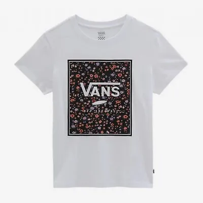 Buy Vans Boxed In Rose Crew Women's T-Shirt In White Size: Small • 20£