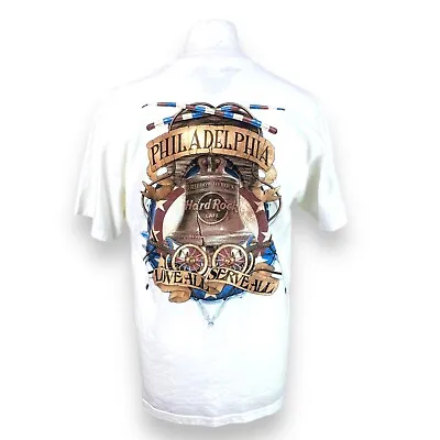 Buy Hard Rock Cafe Large White T Shirt Oversized Music Tourist Rock N Roll T Shirt • 50£