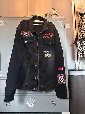 Buy Rock Rebel EMP Mens Black Denim Jacket Xxl • 23£