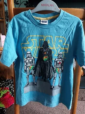 Buy Star Wars T Shirt 5-6 Years Stormtrooper Darth Vader • 2.50£