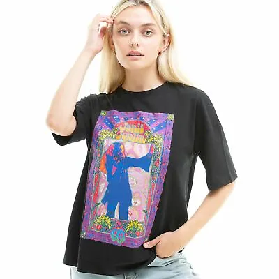 Buy Official Janis Joplin Ladies Trippy Oversized T-shirt Black S - XL • 13.99£