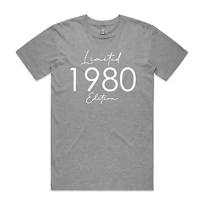 Buy 1980 Birthday T Shirt Born 1980 Shirts Funny T-Shirts Vintage Present Gift Grey • 21.31£