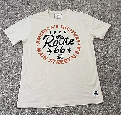 Buy Route 66 T-Shirt Medium Peach Cotton Mens • 8.39£