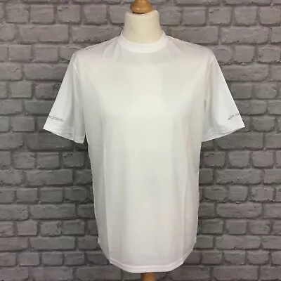 Buy Brooks Mens White Podium Short Sleeve Crew Neck Top T Shirt Running Gym Ad • 2.65£