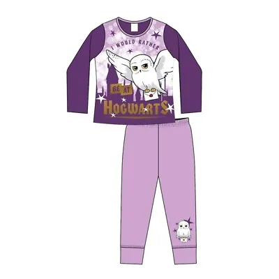 Buy Girls Harry Potter Pyjamas Long Sleeve Kids Nightwear Purple Hogwarts Gryffindor • 9.99£