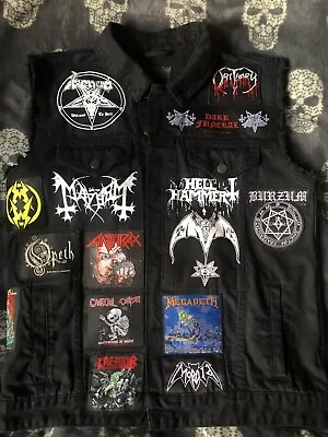 Buy Custom Battle Jacket W/ Your Personal Heavy Metal Patch Collection/Selection XXL • 360£