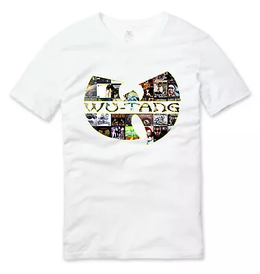 Buy Wu-Tang Clan Album Mash Up Hip Hop T Shirt White • 15.49£