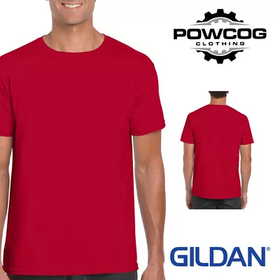 Buy Gildan Mens Plain T Shirt Soft Ring Spun Short Sleeve Crewneck Cotton Top G64000 • 5.49£