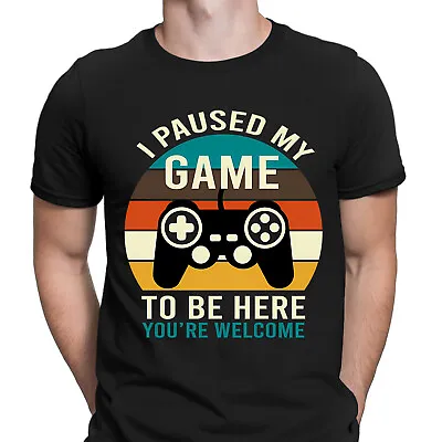 Buy I Paused My Game To Be Here Funny Gaming Gamer Mens T-Shirts Tee Top #6ED • 3.99£