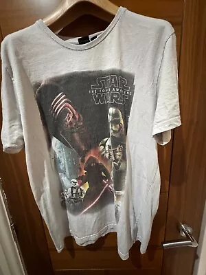 Buy Star Wars. Grey The Force Awakens. T Shirt. Large • 3£