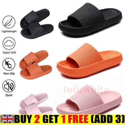 Buy Womens Pillow Sliders EVA Comfort Summer Shower Beach Sandals Slippers Slides • 5.67£