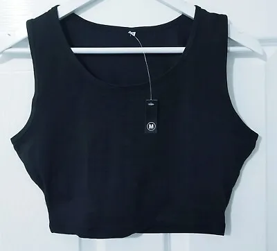 Buy WOMEN'S Plain Vest Crop Tops Ladies Tank Summer Blouse Ribbed T-Shirt Racer Tops • 3.99£