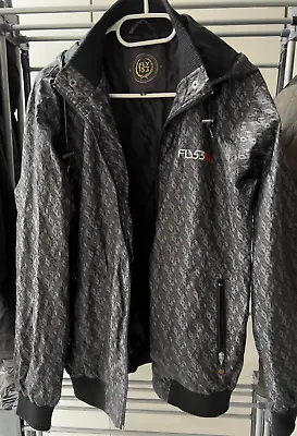Buy FLY 53 Windbreaker Hooded Jacket Size M All Over Print Pattern • 12.25£