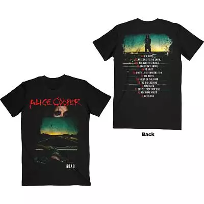 Buy Alice Cooper Unisex T-Shirt: Road Cover Tracklist (Back Print) OFFICIAL NEW  • 20.90£