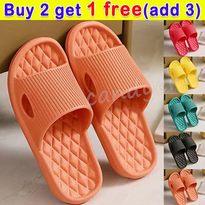 Buy Women Men Shower Bath Slippers Non-Slip Home Bathroom Out/Indoor Slippers Shoes- • 4.96£